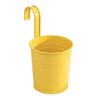 Metal Hanging Planter Flower Pot with Drain Hole Detachable Hook Railing Plant Pot for Balcony Garden Fence