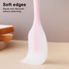 Soft Silicone Spatula Food-Grade Heat-Resistant Cooking Baking Tool Flexible Curved Head Spatula Fits Pots Bowls Non-Stick Safe Kitchen Utensil