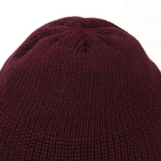 UNDERCONTROL Winter Fisherman One Size Fits Stylish Plain Skull Watch 12 US Red Beanie, All, Unisex, Hat, Cap, Colors, Size Free, Color