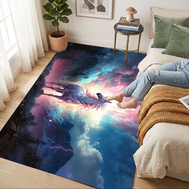 Unicorn Sky Living Room Nonslip Area Rug Soft Carpet For Bedroom Game Playroom Sofa Office Home Decor Doormat Christmas Gift C929689