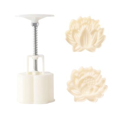 Plastic Mooncake Molds Mooncake Stamps Mooncake Moulds Lotuses Shape Baking Tool Perfect Gift for DIY Baking Enthusiasts