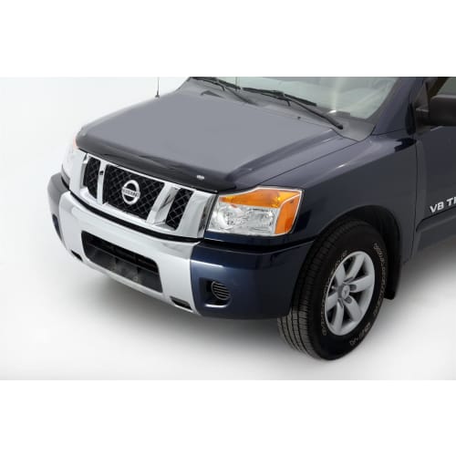 Auto Ventshade AVS Hood Reflector/Bug Shield | 2004 - 2015 Nissan Titan 2005 - 2015 Armada | Medium Profile - Smoke 1 Piece | 21904