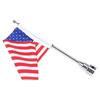 Kit drapeau américain Craftride FH1 chrome pour Harley‑Davidson — support aluminium, drapeau textile, fixation M8
