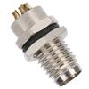 M8FP4 Needle Socket 4Pin M8 Panel Mount Aviation Connector Metal Interface Brass Gilded Industrial Connector Field Assembly
