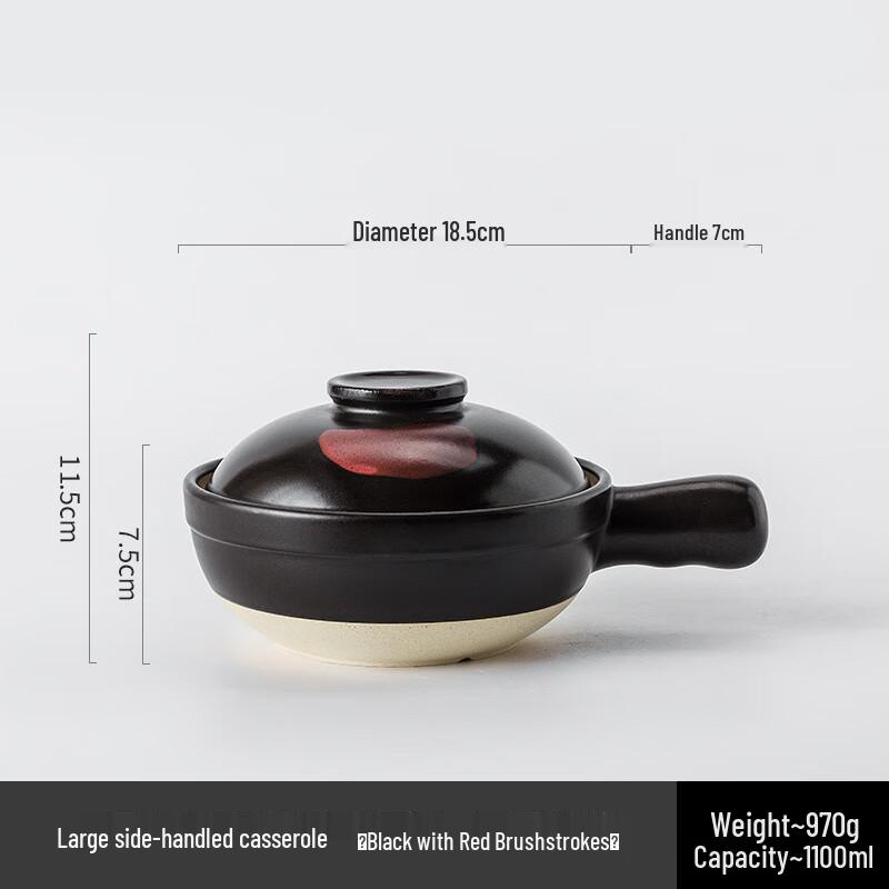 ZISIZ Ceramic Clay Casserole Pot