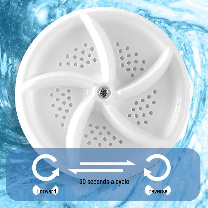Portable Mini Spiral Turbine Washing Machine for Dorms - Fully Automatic for Small Loads & Underwear