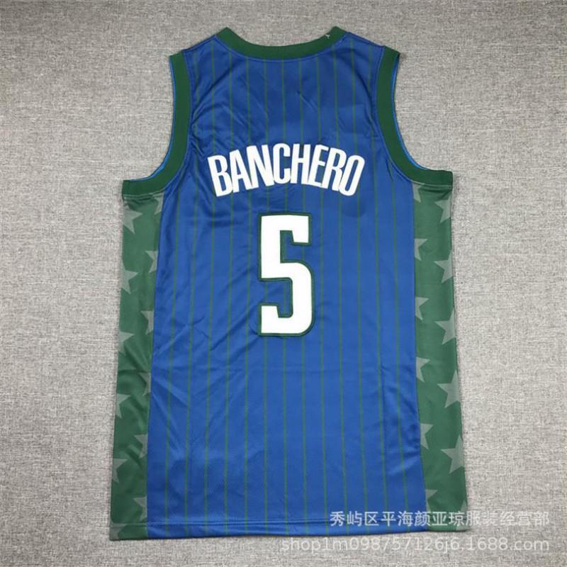 Orlando Magic Basketball Jersey 5 Mohamed Bamba Embroidered Fan Shirt Men Women Unisex Sportswear