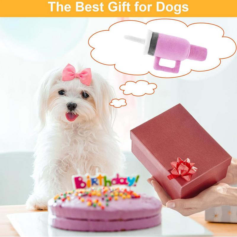Dog Toy Plush Coffee Cup Chew Toy Durable Pet anti Bite & Plush Toys Soft Squeaky Dog Chewing Fun Toy for Puppy Oral Care