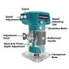 PATUOPRO 5-Speed Brushless Electric Trimmer Cordless Router Slotting Circling Carving Trimming Power Tool For Makita 18V Battery