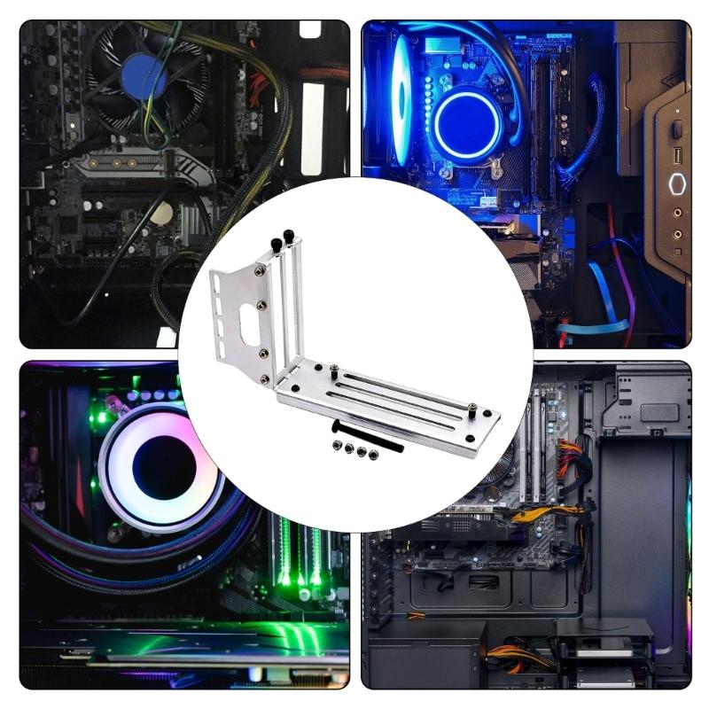 3 sloty PCIE 5.0 Držák grafické karty Vertikální držák GPU pro standardní PC skříň Rychlá montáž Stabilní kov