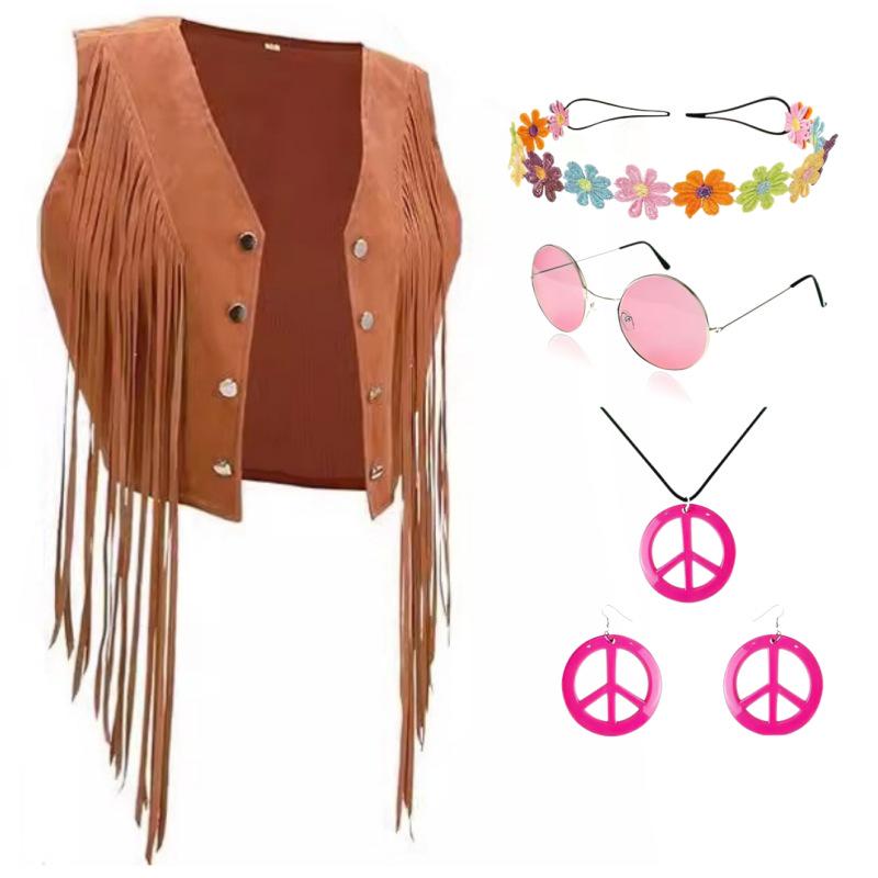 Retro Ethnic Style Short Vest with European & American Design Medium