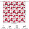 Red High Chair Pattern Shower Curtain with Waterproof Fabric for Bathroom Decor Washable Bath Mat Set Size180x245cm (71''x96'')