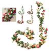 Artificial Rose Garland Rose Wall Hanging 2.5 Meters Long High-quality Silk Lifelike Roses Low Maintenance Event Home