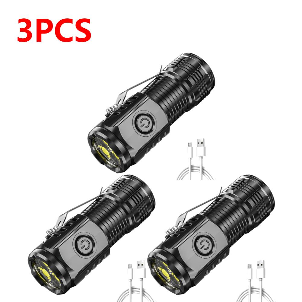 3LED Car Repair Working Lights 300LM Repair Emergency Light Waterproof Garage Mechanic Lamp USB Charging for Outdoor Camping Use