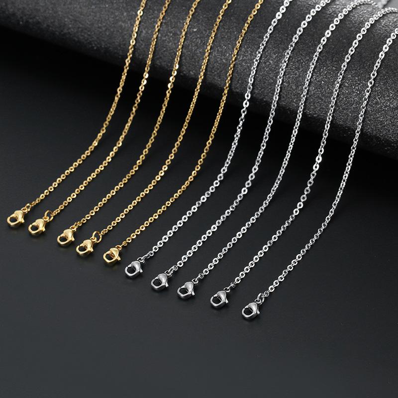 Necklace stainless steel money, couple-style versatile light luxury gold-plated geometric snake bone chain gold wholesale