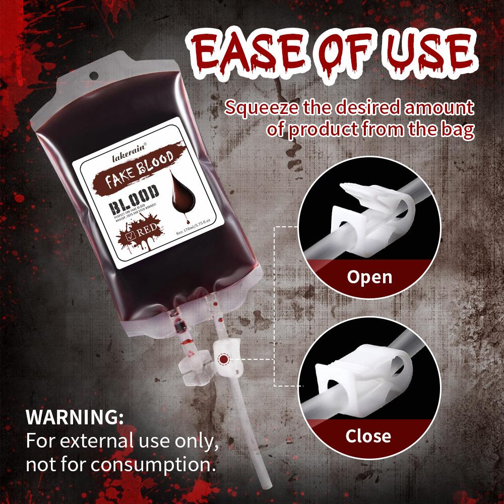 Halloween Fake Blood Makeup Coagulated Realistic Washable SFX for Zombie Monster Mouth Clothes Body Paint Halloween Cosmetics