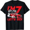 7 Jahre alt 7. Rennauto Geburtstagsparty Jungen Mädchen T-Shirt PTKL Herren Damen Tanktop Sweatshirt Hoodie Langarm 1613 Schwarz