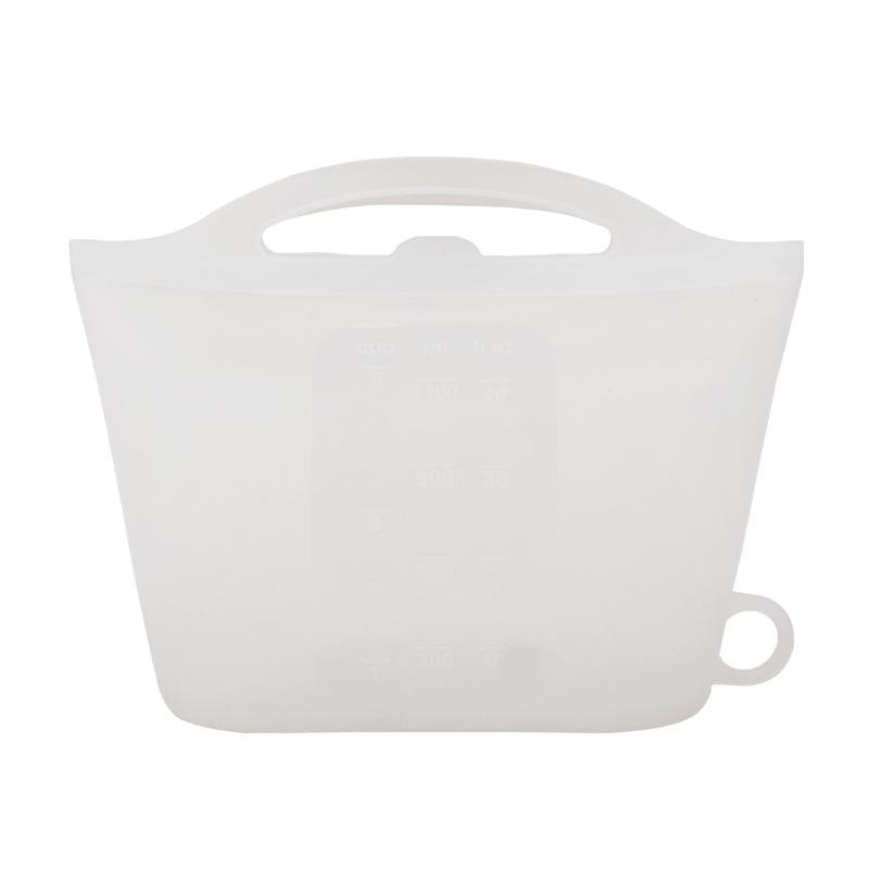 Silicone Reusable Food Bag Freezer Food Container Heat Resistant Leakproof Fresh Keeping Bags Sub-packing Sealing Bags