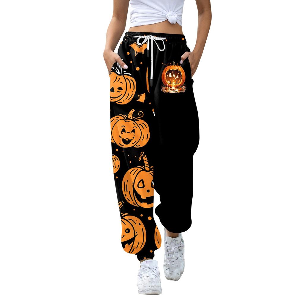 Women's Casual Fashion Sweatpants Halloween Printed Casual Pants