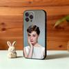 A-Audrey H-Hepburn A-Actor Phone Case For iPhone17,16,15,14,13,12,Plus,Pro Max, 5G Others Soft Black Cover
