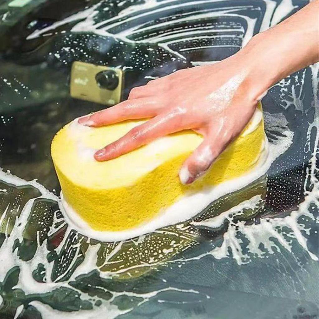 Car Accessories Waxing Sponge Super Soft Polishing High Density Quick Drying Clean Dust Hand Tool Honeycomb Car Yellow Sponge Block