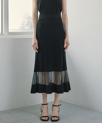 Zero Street Misty Flare Knit Skirt / Black