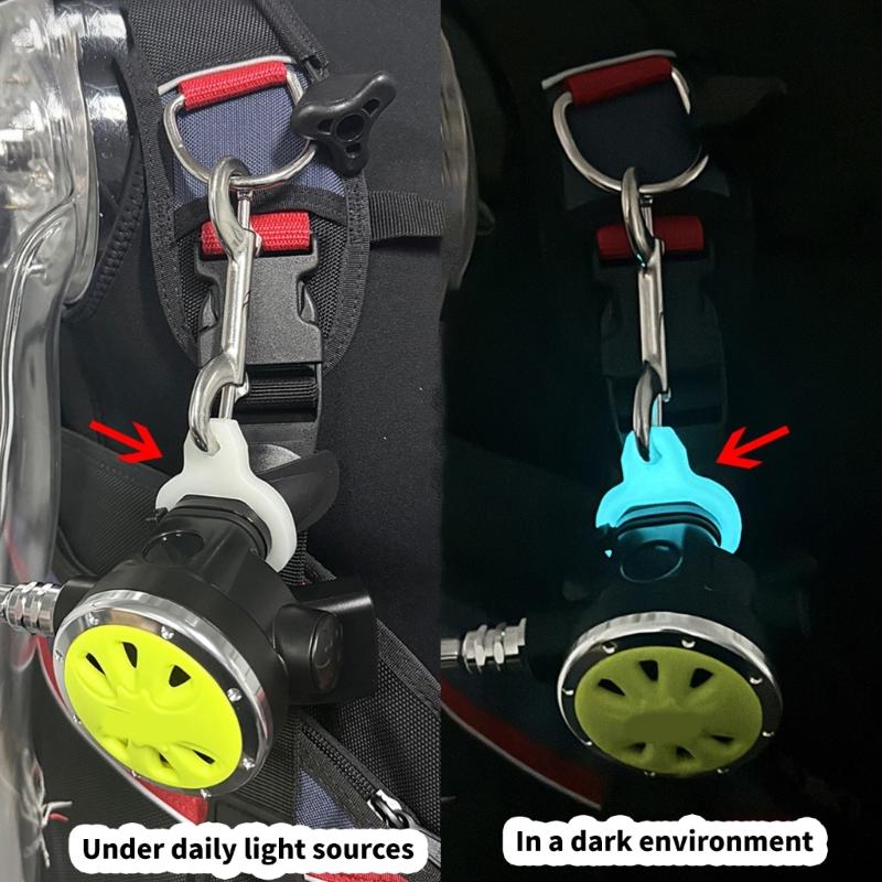 Night Glowing Diving Hook Clip Enhances Safety During Night Diving Quick Detach Diving Rings Light Weight Diving Clip