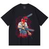 230 Gsm 100% Cotton Chainsaw Man V42 Denji Makima Print Unisex Heavy Cotton T Shirt