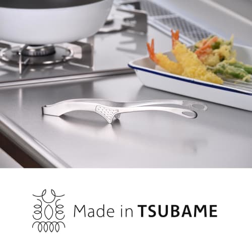 Hirosho Senbudo All Stainless Steel Handy Tongs with Feet, Medium