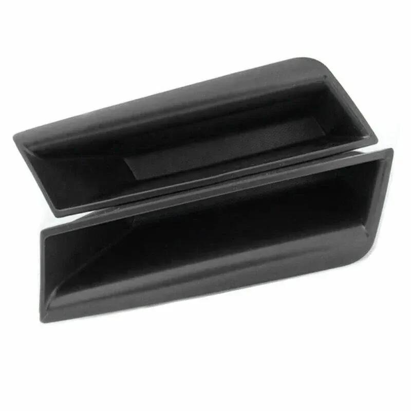 2 Pieces Car Storage Box Front Door Side Handle Organizer for Mercedes-Benz C Class W204 2008-2014 Black ABS Plastic