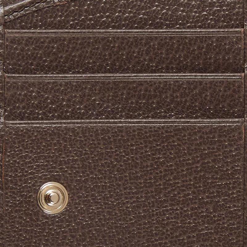Gucci Ophidia GG monogram design canvas wallet women's beige and dark brown