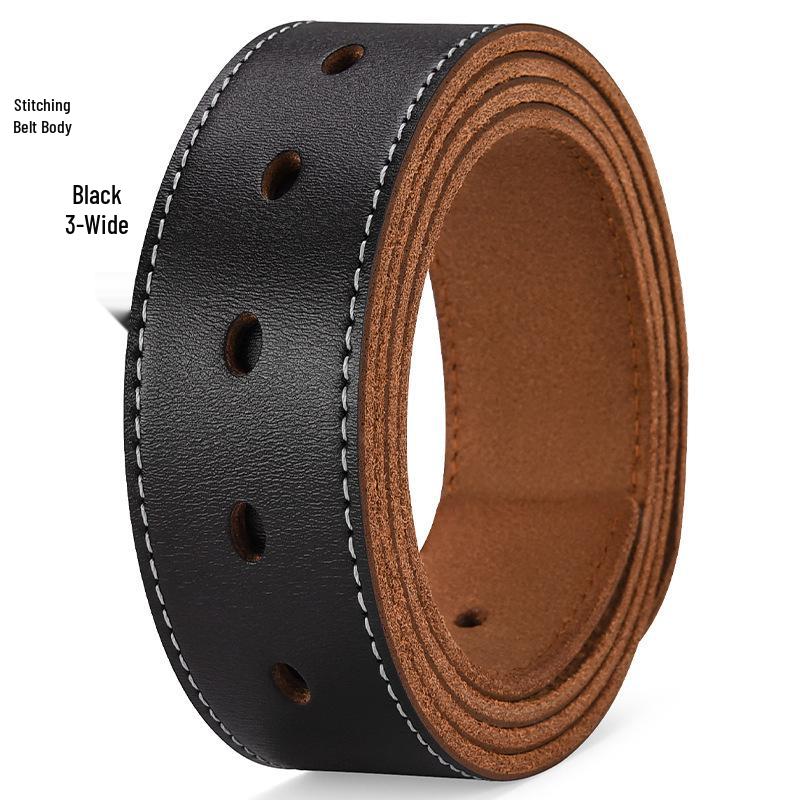 Herren Vintage Rindsleder Riemen Gürtel (Ohne Schnalle)