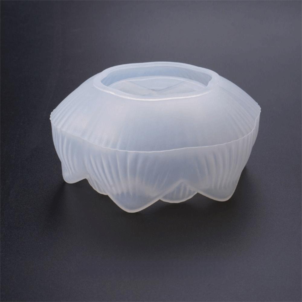 DIY Candle Holder Mold Silicone Candle Jar Mold Lotus Flower Silicone Mold  Home Decoration