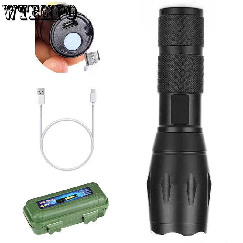 Strong Light Torch Outdoor Long Range USB Rechargeable Torch Home Portable Mini Small Torch Camping Waterproof Searchlight