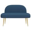 Padded Bench with Backrest Blue 110 x 60 x 76 cm