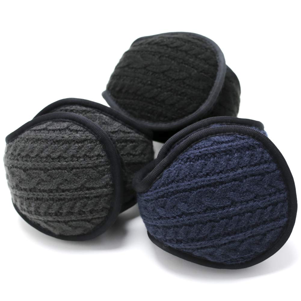 DeWears Microboa Compact Back Adjustable Cold Weather and Alan Black Earmuffs, Arm, Foldable, Size, Protection, Men's Women's, Winter, 002,