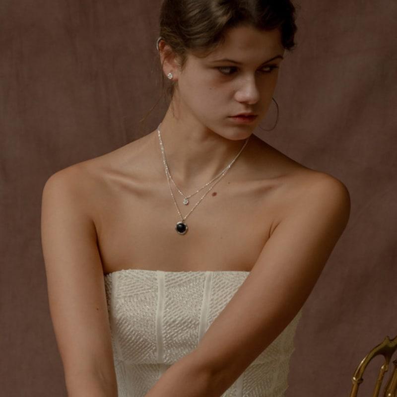 FADEMINE Black Corsage Surge Necklace