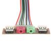 2 USB-PC-Computergehäuse 6,8 cm Frontpanel USB-Audioanschluss Mikrofon Kopfhörerkabel