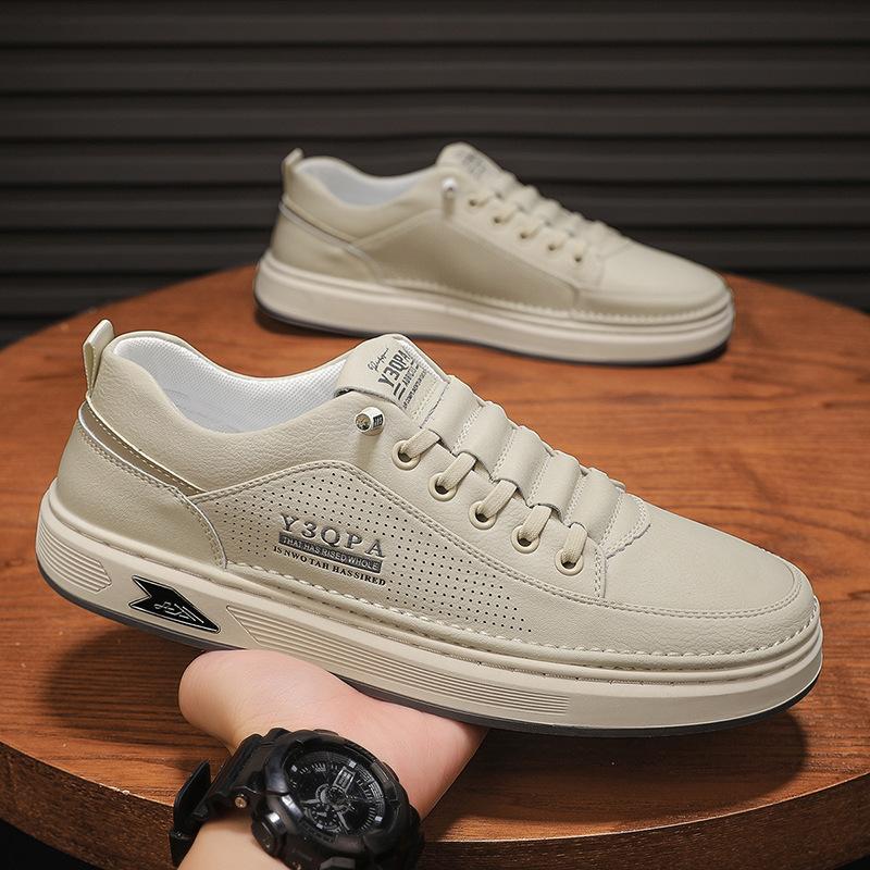 

2024 board shoes outdoor leather surface waterproof tooling casual low-top sports men s shoes trendy student shoes versatile little white shoes 44