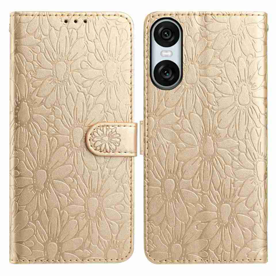 Custodia a libro con margherite in rilievo a 10 colori per Blackview A85/A53 Pro/A53. ZTE Blade A52 lite,Axon 40 Pro,A52,V50 Smart,A34. Sony Xperia 1V, Xperia 10V...