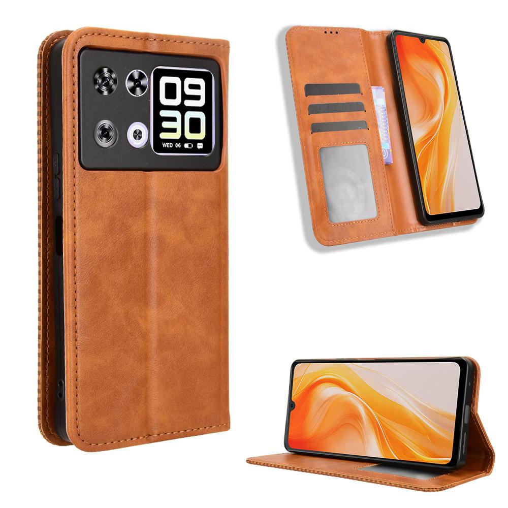 

Чехлы-книжки для Cubot P90 из ПУ кожи, полная защита корпуса, противоударные, прочные, ретро чехол для телефона for Cubot P90 коричневый