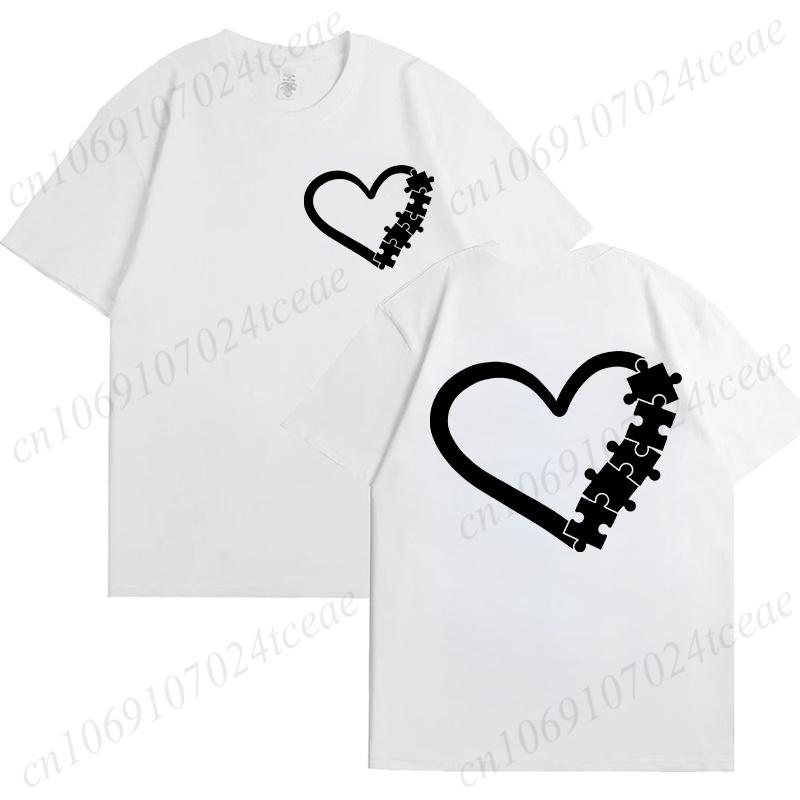 Autismus Awareness T-Shirt für Damen Autismus Mama Geschenk Sonderpädagoge Kurzarm-T-Shirts ASD Kleidung Puzzleteil Shirt