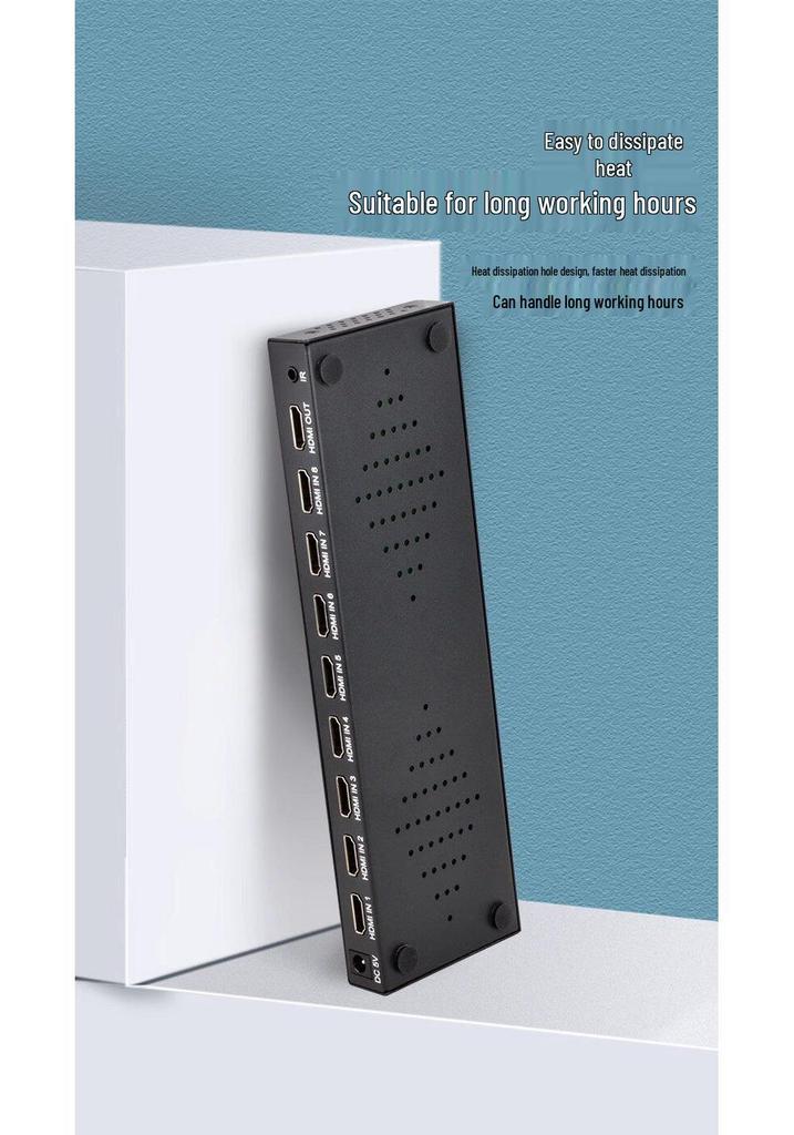 8-Port HDMI Switcher: 4K30Hz, 8 Inputs to 1 Output, Share 8 Devices on One Monitor