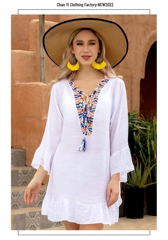 2025 Summer Plus Size Handmade Bikini Beach Cover-up Women's Clothing