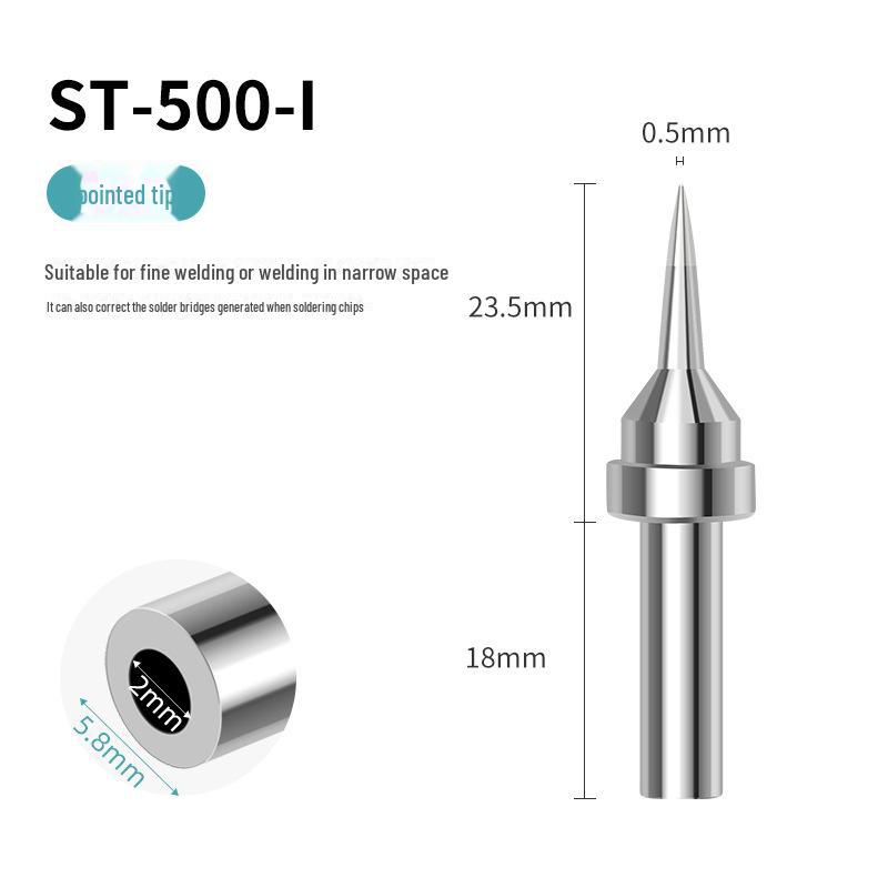 205H Universal High-Frequency Soldering Iron Tips: Sharp, Horseshoe, Knife, and Flat Heads for 500 Series