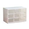 Desktop Storage Box Dust Proof Plastic Multi Purpose with 9 Drawers Desk Stationery Organizer for