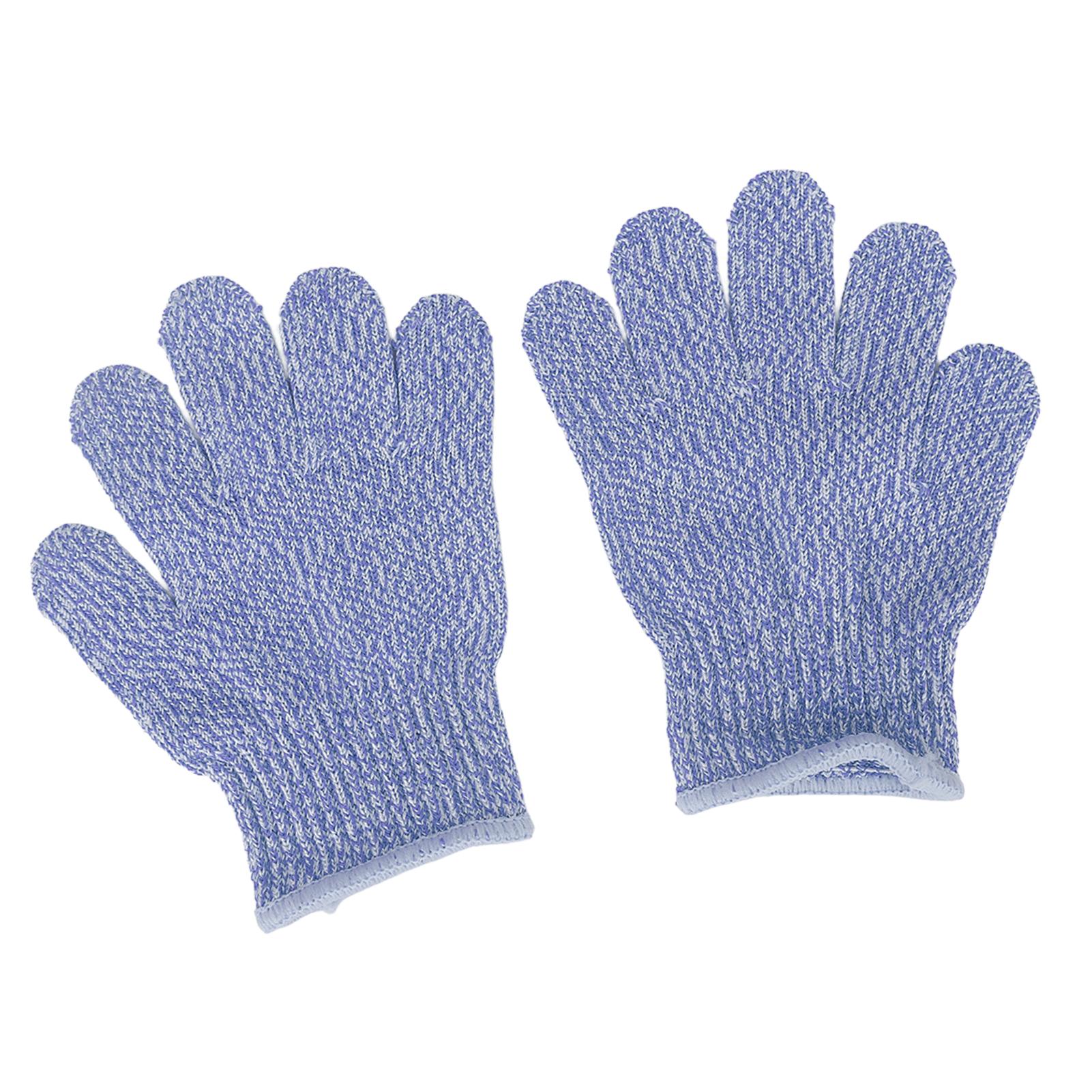 

1 пара перчаток с защитой от порезов 5 уровня, детские защитные перчатки с защитой от порезов для использования на открытом воздухе синий