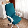 Stretchable Solid Color Jacquard Swivel Office Chair Cover with Zipper for Full Coverage