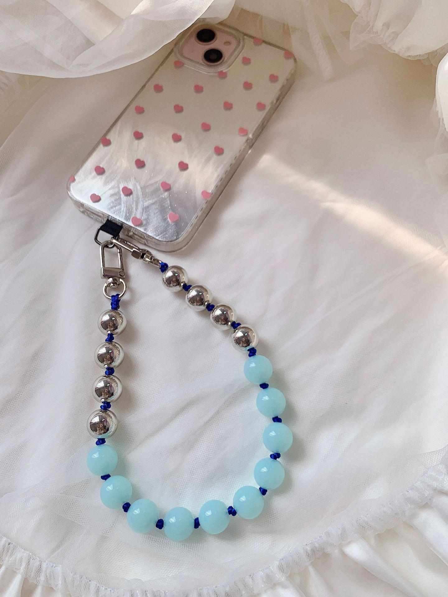 Dopamine Girl Colorful Beaded Phone Charm & Lanyard