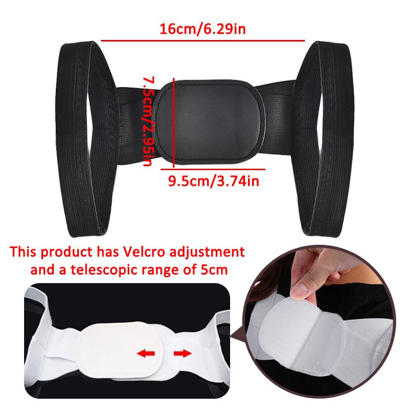 Ryggställningskorrigerare Bälte Justerbar Axel Nacke Ryggrad Omforma Kropp För Ryggradsställningskorrigering För Kvinnor Män Rätare